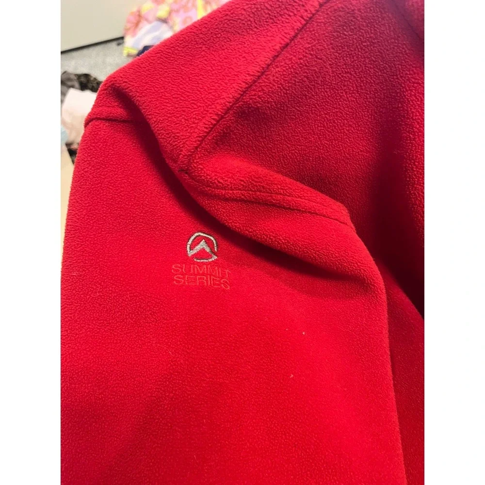 The North Face Summit Windstopper Fleece Jacket Mens L Red Black Hiking Gorpcore